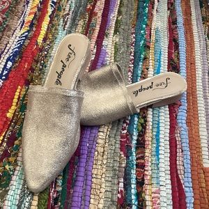 Free People Gold Sienna Slip On Mule